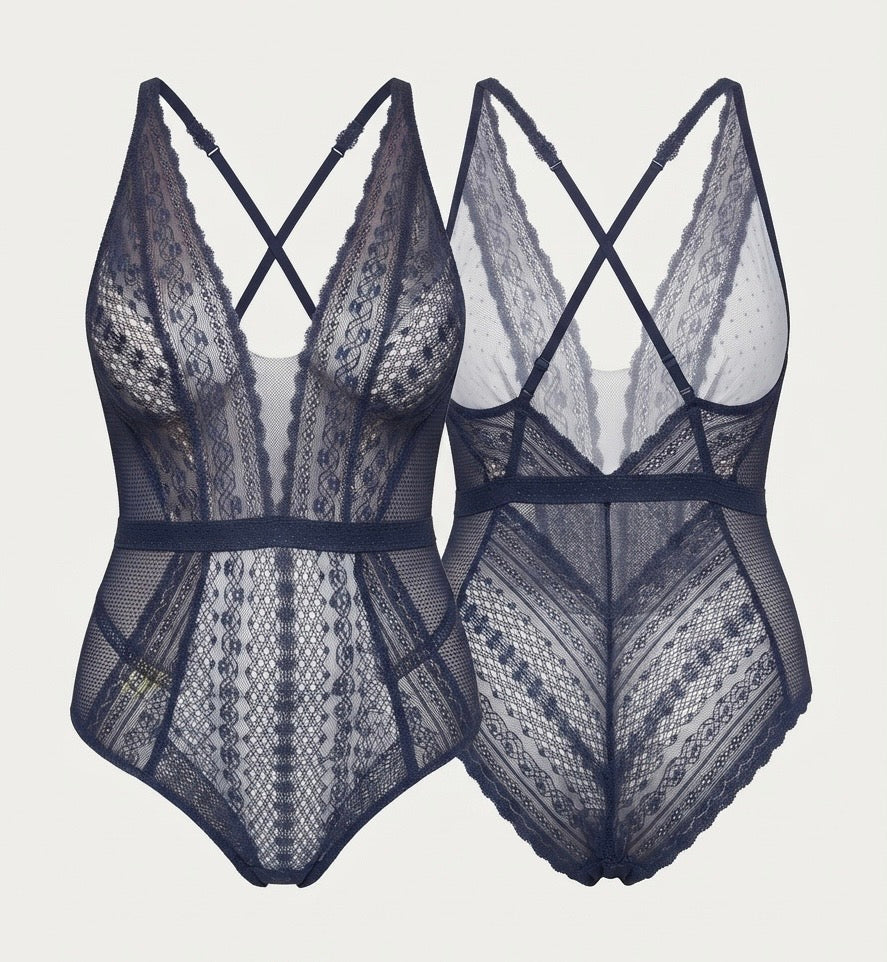 Oysho all sheer lace bodysuit #80010