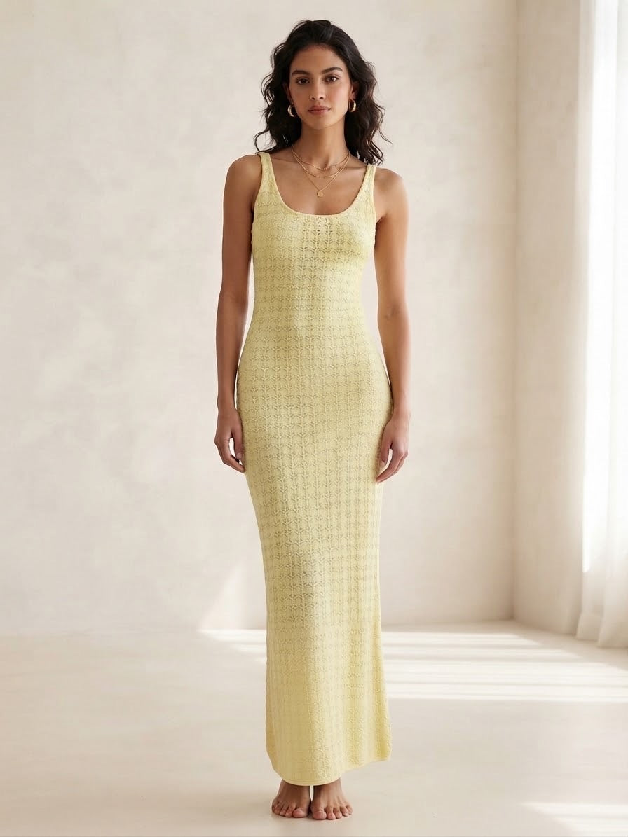 Zara knit wool sheer dress small