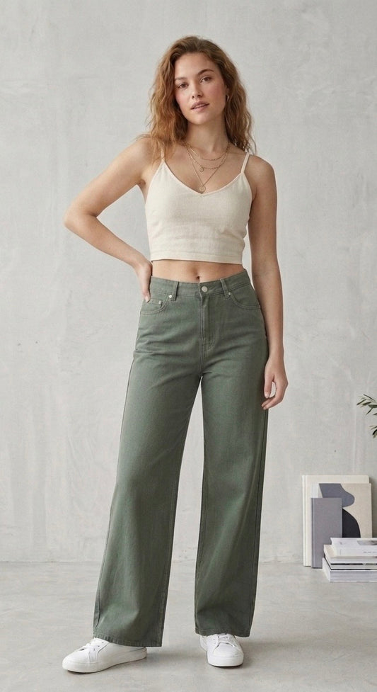Pull&bear jeans High rise wide leg 34" Xs/S  #50076
