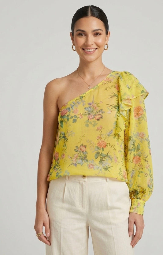 Stradivarius women sheer top large#40063