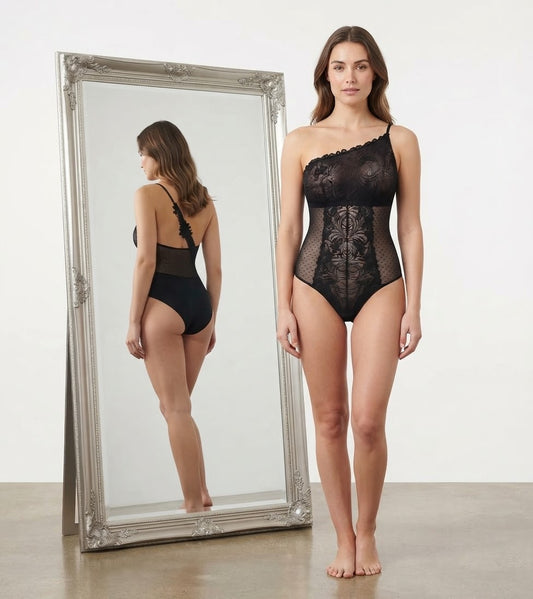 Oysho bodysuit all sheer lace&licra #80009