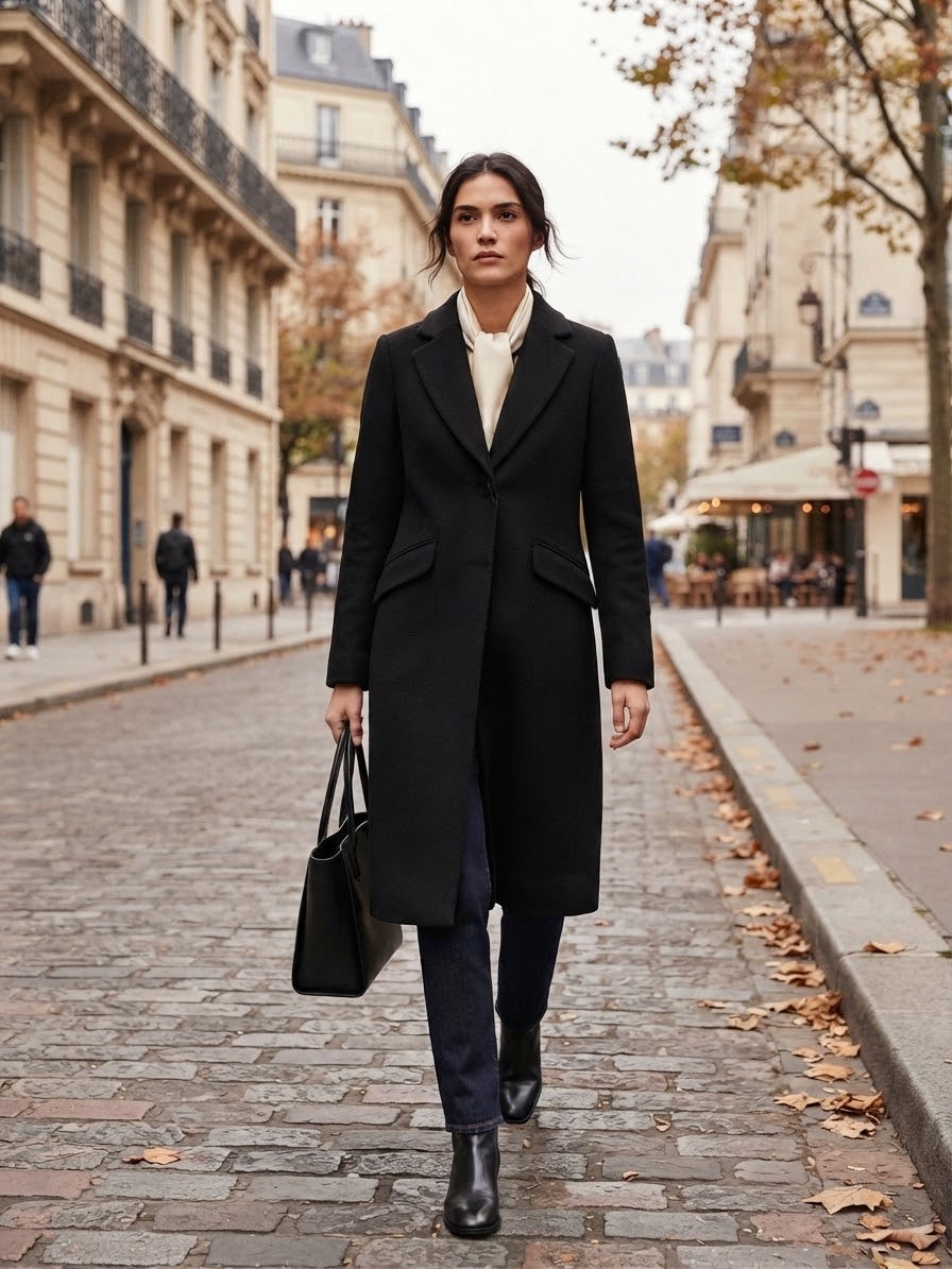Bershka women wool coat small