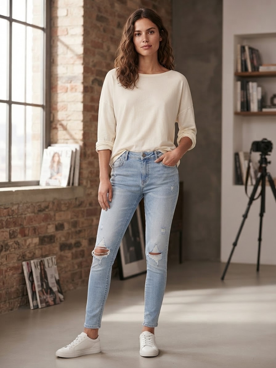 Stradivarius jeans high waist size 40 large slim
