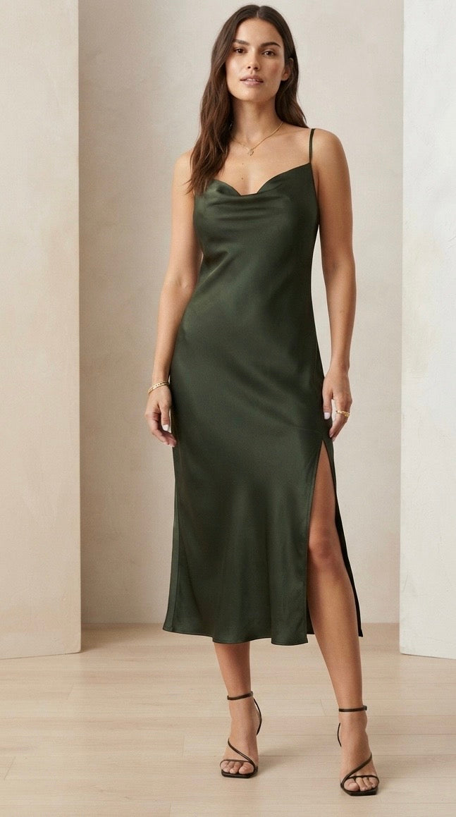 Stradivarius satin dress medium#60087