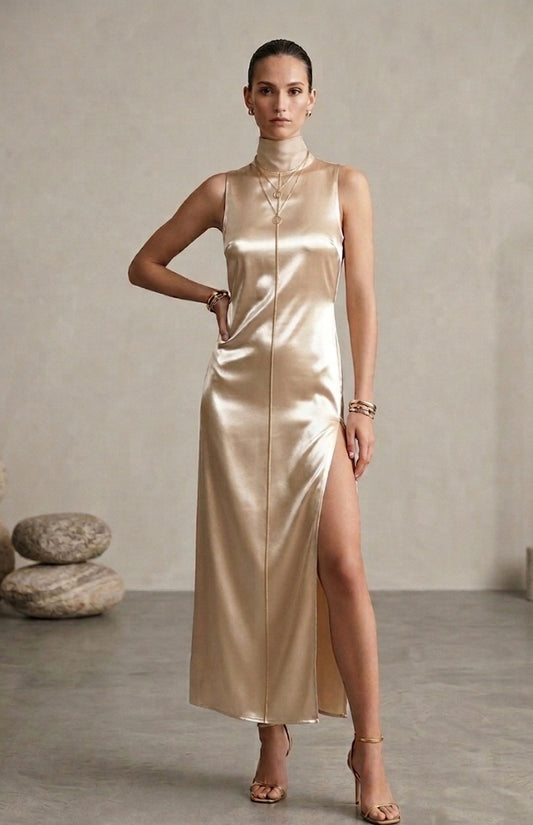 Zara satin shiny Dress Small #60049