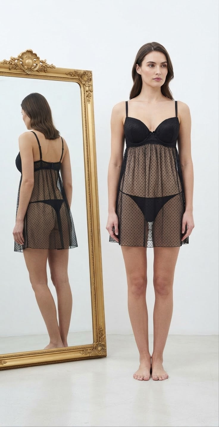 Oysho sheer Dress ( built in bra)  #80008
