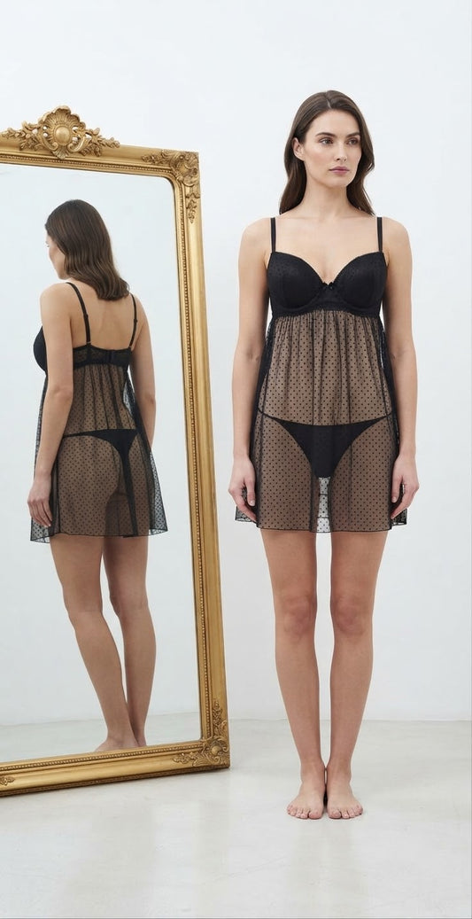 Oysho sheer Dress ( built in bra)  #80008