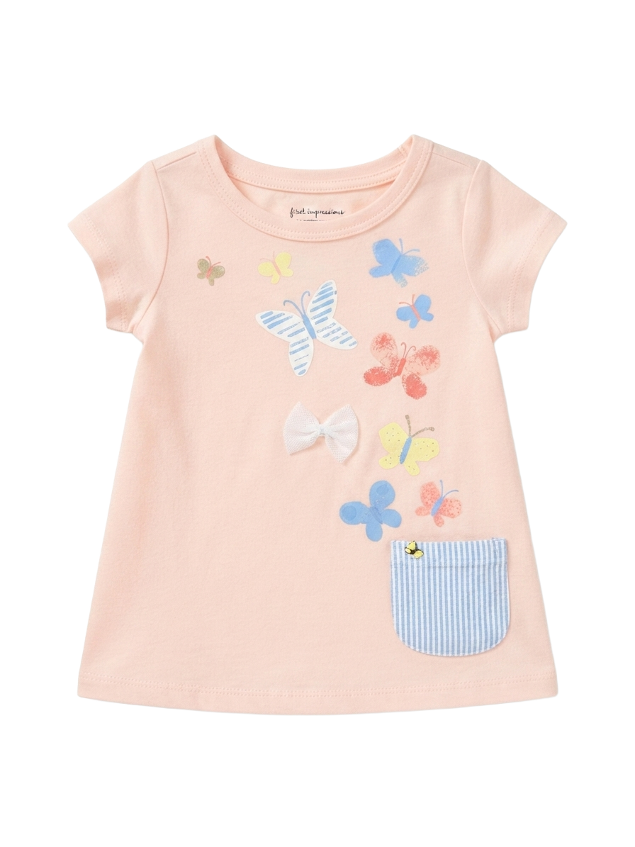 First impressions baby girl top 3-6m