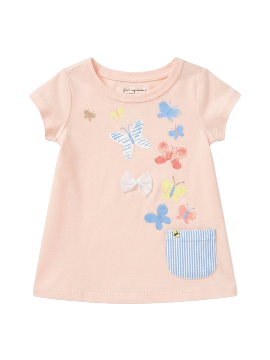 First impressions baby girl top 3-6m
