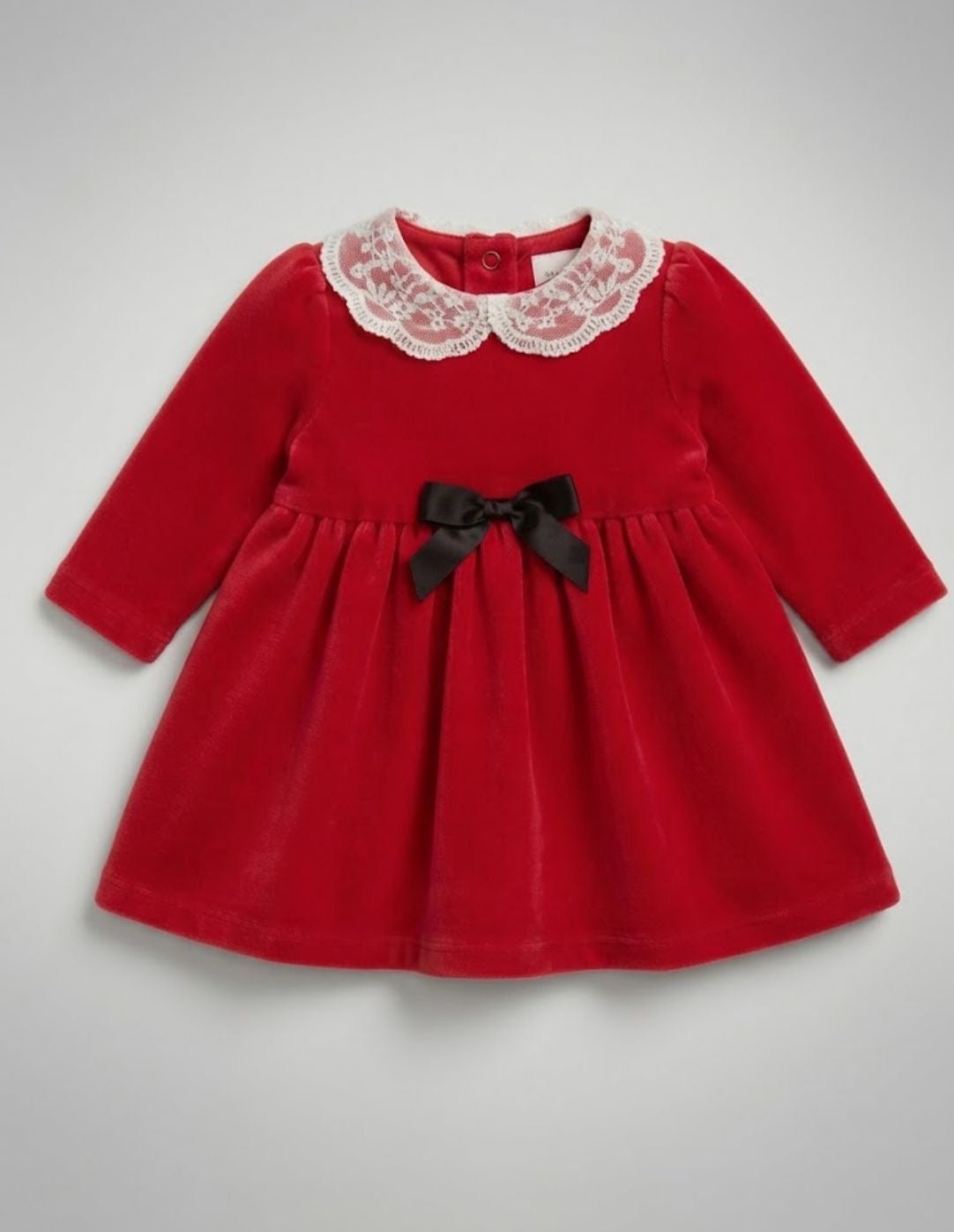 Little me velour baby girl dress 3m
