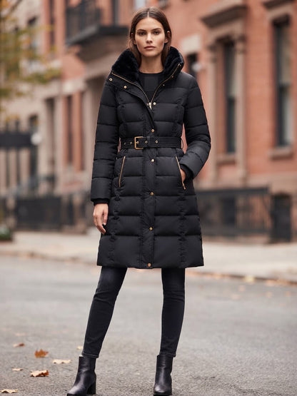 Zara women puff coat adjustable hood water repellent small