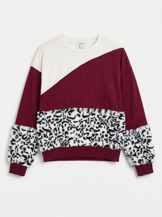 Speechless girl sweatshirt faux fur medium 10-12 years