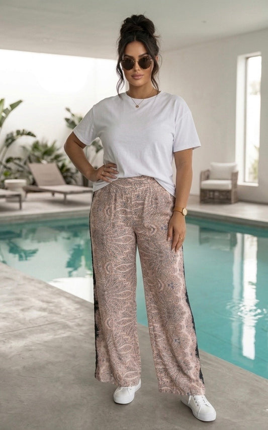 Oysho lightweight wide-legs pant Xl #50012