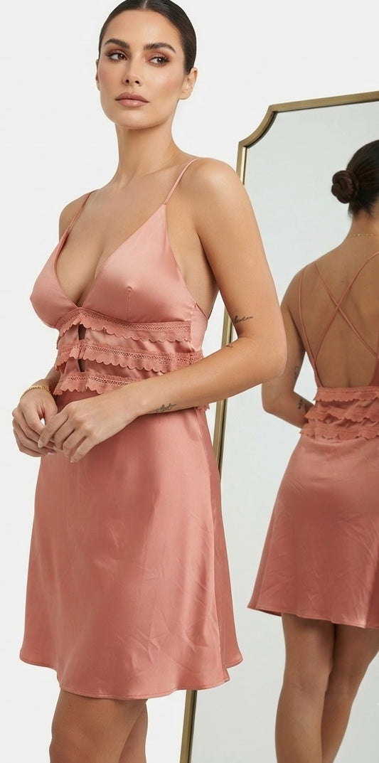 Oysho satin dress medium#80030
