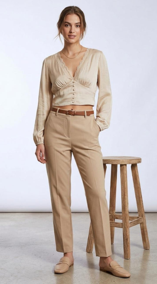 Stradivarius women shirt satin medium #40012