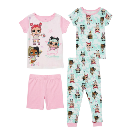 LOL Girl Pajama Set 4Y (4PCS)#
