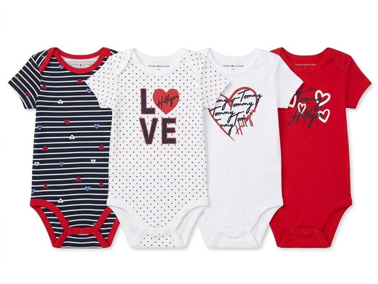 Tommy Hilfiger baby girl 4-piece bodysuit 18M