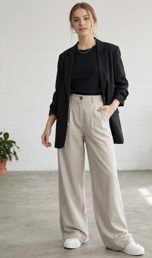 Stradivarius wide-leg trousers medium#50060